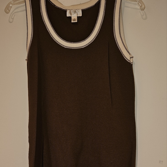 Ann Taylor LOFT - Brown/Cream, 2 piece Cardigan (M) and Shell (S). - Picture 5 of 5